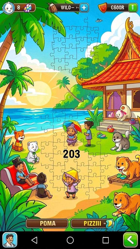 rpzzz - Screenshot menampilkan grafis menawan dari dunia permainan.